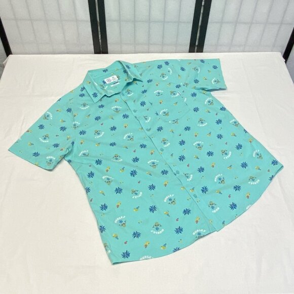 Hurley Stretch Button-Up Tropical Print Collared Shirt XXL Casual Short Sleeve - Picture 8 of 12